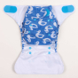 Tots Bots Bamboozle stretch nappy shown inside of an open Bamboozle nappy wrap 
