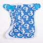 Bamboozle stretch nappy inside a bamboozle nappy wrap in the lucky duck print