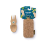 Bambu Bamboo Spork & Cork Case in packaging pictured on a plain white background