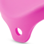 Close up of Beco Pets sustainable rubber pink can cover on a white background.