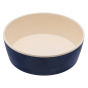 Beco Pets midnight blue sustainable classic bamboo pet bowl on a white background.