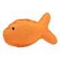Beco Pets recycled plastic Catnip fish toy on a white background. 