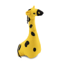 Beco Pets recycled plastic cuddly giraffe pet toy on a white background.

