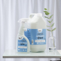 Bio-D natural eco friendly streak free glass and mirror cleaner in a 500ml spray bottle and 5 litre tub