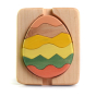 Bumbu eco-friendly stacking wooden egg puzzle on a white background