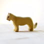 Bumbu plastic-free wooden female lion animal toy on a white background