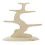 Bumbu plastic-free natural wooden bird tree toy on a white background