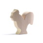 Bumbu eco-friendly natural wooden rooster toy on a white background