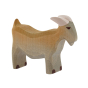 Bumbu handmade wooden billy goat toy on a white background