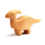 Bumbu childrens wooden parasaurolophus dinosaur toy on a white background