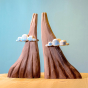 Bumbu Wooden Volcano Set. Only the rock and clouds are shown.