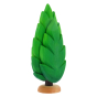 Bumbu plastic-free wooden green thuja tree toy on a white background