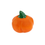 Bumbu small hand carved wooden pumpkin toy on a white background