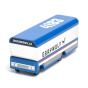 Candylab collectable wooden bus toy on a white background