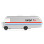 Side of the Candylab kids wooden NASA astro van toy on a white background