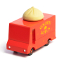 Candylab toy dumpling truck on a white background