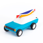 Candylab wooden suv toy car on a white background
