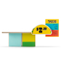 Front of the Candylab childrens handmade wooden taco shack toy set on a white background