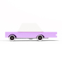Candylab handmade childrens wooden blueberry candycar toy on a white background
