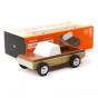 Candylab kids wooden sierra longhorn car toy on a white background next to its box