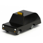 Candylab kids wooden London taxi toy car on a white background