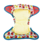 Inside of the Close Babipur Elephant reusable popper baby nappy on a white background
