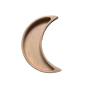 Crescent moon shaped wooden sorting tray for loose parts paly by Coach House.  White background.