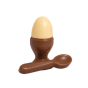 Cocoa Loco fairtrade white and milk chocolate egg and spoon easter gift on a white background