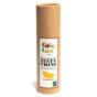Tube of Cocoa Loco organic Fairtrade milk chocolate and orange thins on a white background