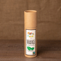 Tube of Cocoa Loco organic Fairtrade dark chocolate and mint thins on a wooden background