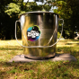 Dr Zigs 10L Stainless Steel Bucket pictured outdoors