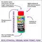 Infographic showing features of the Dr Zigs eco-friendly 10x concentrate bubble mix