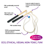 Infographic showing details of the Dr Zigs eco-friendly wooden giant bubble wand on a white background