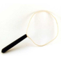 Close up of a Dr Zigs eco-friendly wooden hand bubble wand on a white background