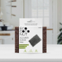 Twin pack of the Eco Coconut natural plastic free scrub pads on a white counter in a white kitchen