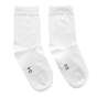 Eco Outfitters kids white organic cotton ankle socks on a white background