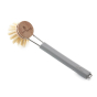 Ecoliving Dish Brush with Replaceable Head with a grey silicone handle pictured on plain white background
