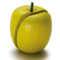 Erzi Apple To Cut Wooden Play Food green apple toy on a plain background
