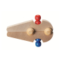 Fagus eco-friendly wooden racer toy on a white background