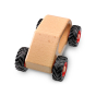 Fagus eco-friendly handmade wooden toy car on a white background