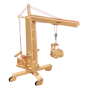 Fagus large eco-friendly wooden crane toy on a white background