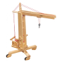 Fagus large handmade wooden crane toy set on a white background
