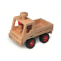 Fagus handmade wooden truck toy on a white background