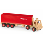 Fagus eco-friendly handmade semi-trailer lorry toy on a white background