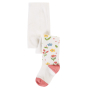frugi amilie white tights with flower pattern