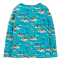 Back of the Frugi x Babipur organic cotton bryher top in the tobermory camp out colour on a white background