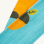 Pattern and material detail of the Frugi Bumblebee Acorn Norah Tights.