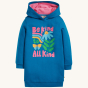 Frugi Switch Harriet Hoodie Dress - Be Kind To All Kind on a plain background.