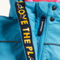 Frugi Rambler 3 in 1 Coat - Tor Blue. Front zip and fastener detail.
