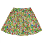 Back of the Frugi childrens floral fiona allotment full skirt on a white background